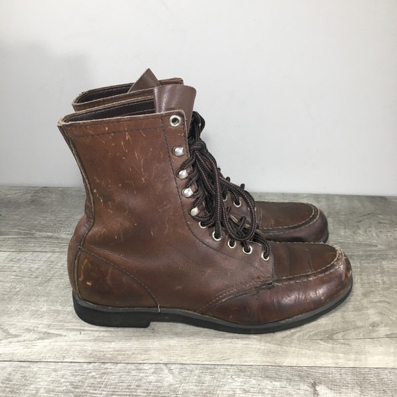 Red Wing Shoes Shoes - Vintage Red Wing Shoes Leather Combat Punk Goth Grunge Hipster Womens Boots Sz 8